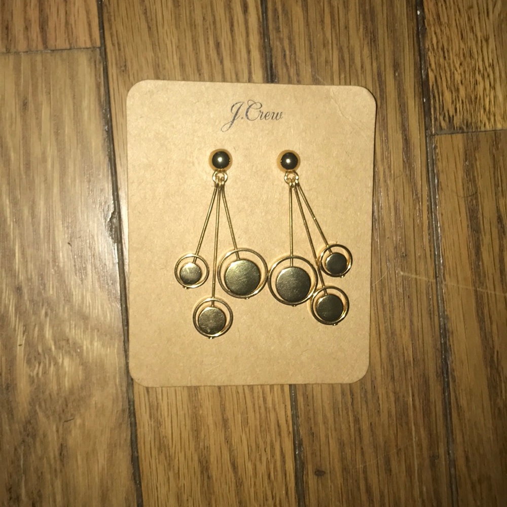 Brand new J. Crew Gold Earrings with Gift Bag